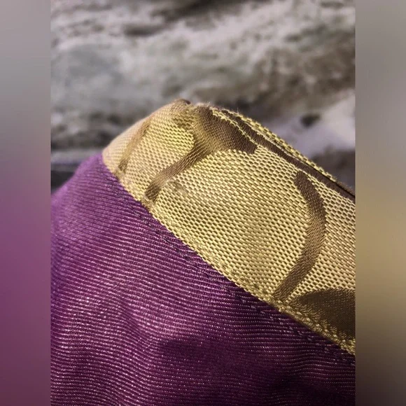 Y2K Coach Purple and Tan Women's Tote bag - Picture 12 of 15